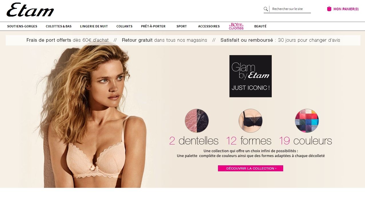 etam lingerie commerce