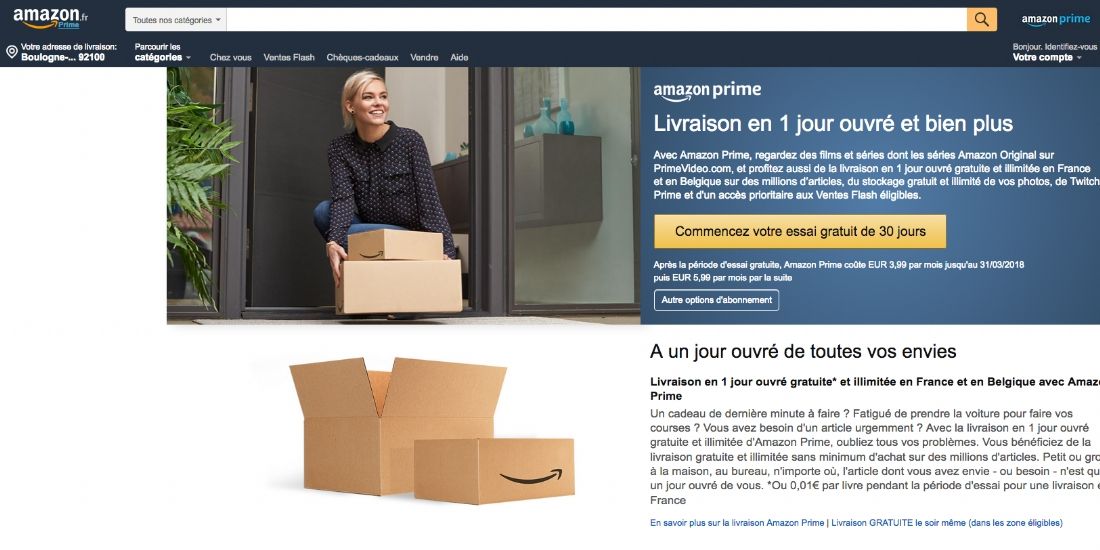 Amazon Prime est désormais disponible en abonnement mensuel
