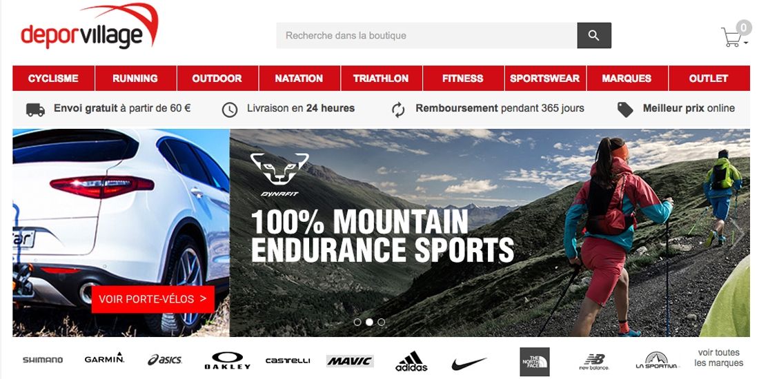 Deporvillage est le site e-commerce sport avec la croissance la plus importante d'Europe