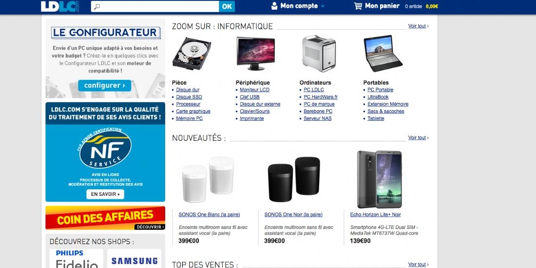 LDLC.com annonce un rebond d'activité au quatrième trimestre 2018