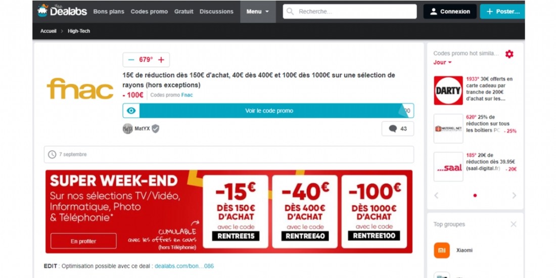Promotion : comment Fnac Darty utilise Dealabs à l'approche du Black Friday ?